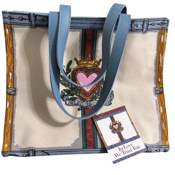 Brighton NEW In Love We Trust Canvas Tote - Picture 1 of 12